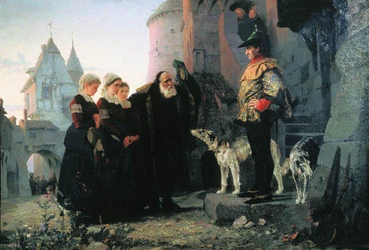 Василий Поленов. "Право господина" (1874)